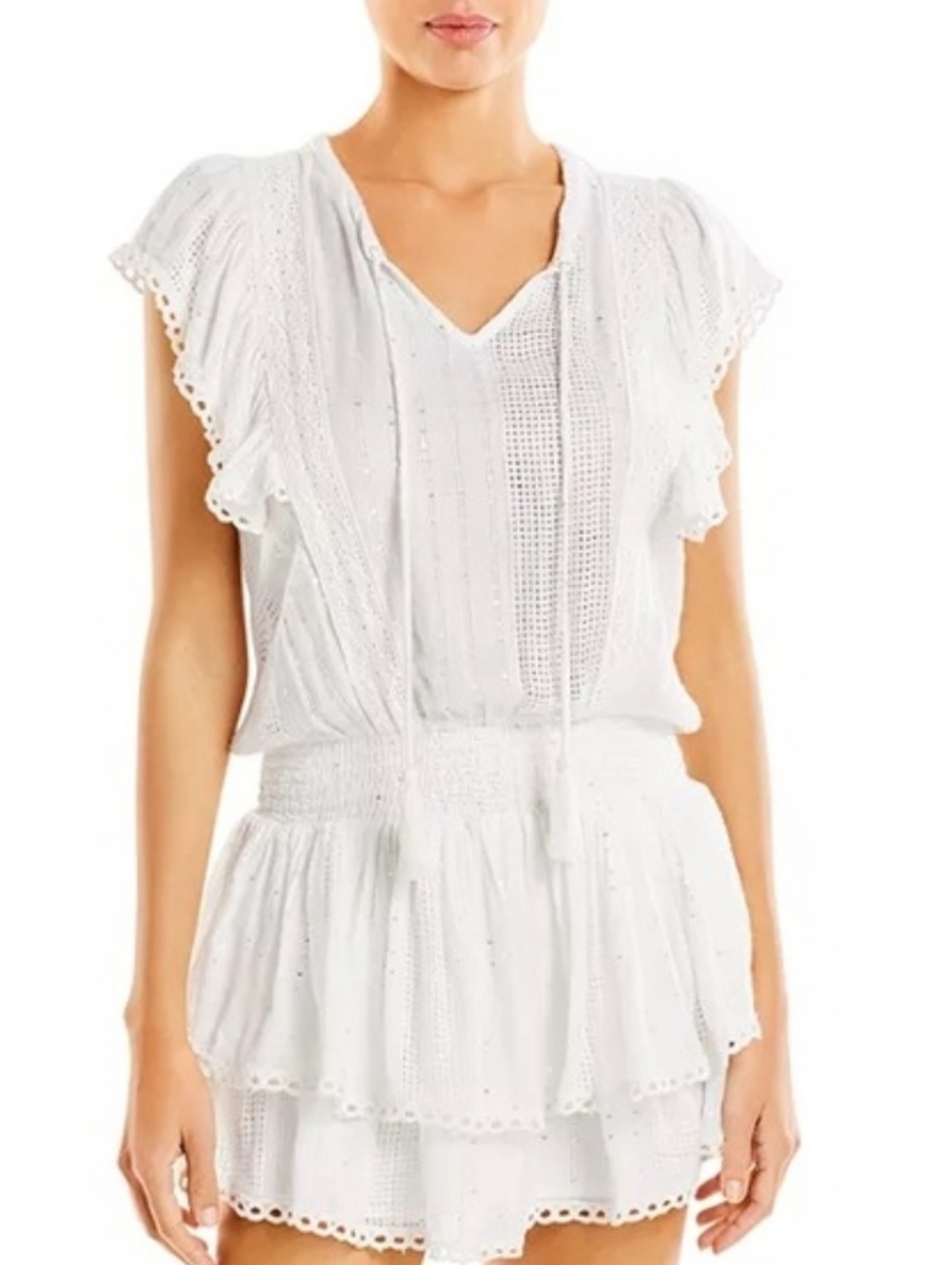 Surf Gypsy Coverup Dress White Crochet Lace